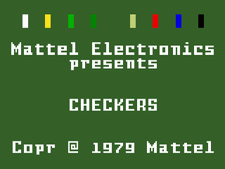 Checkers title screen for Intellivision